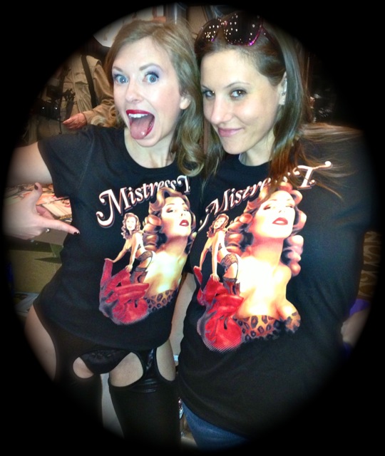 Me & Meggerz, one of the lucky few to get a limited edition Mistress T-shirt from AEE in Vegas.