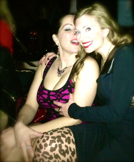Alexandra Snow & I getting playful during a night out in Vegas.