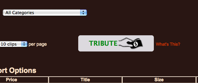 Look for the tribute button on my clips store!