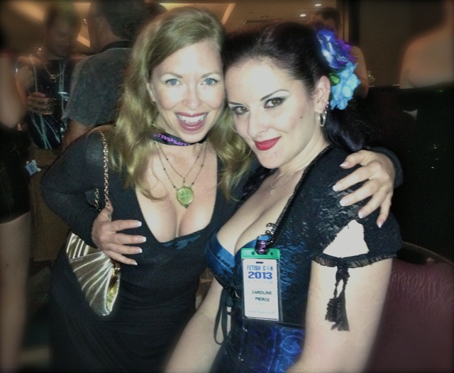 Mistress T & Caoline Pierce at FetishCon 2013.