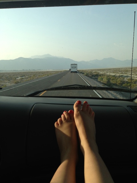My view as we drove to Burning Man in the middle of the desert in the RV.