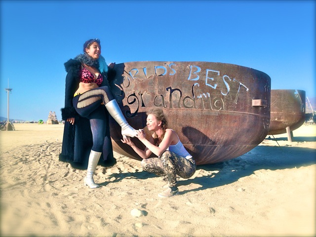 Ceara Lynch & Mistress T at Burning Man 2013.