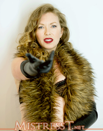 Mistress T glove and fur